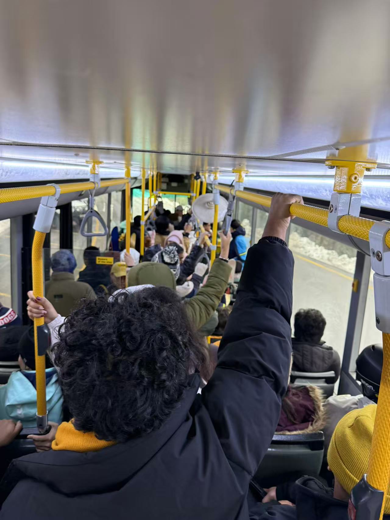 Passengers on board the Mount Buller day trip coach from Melbourne