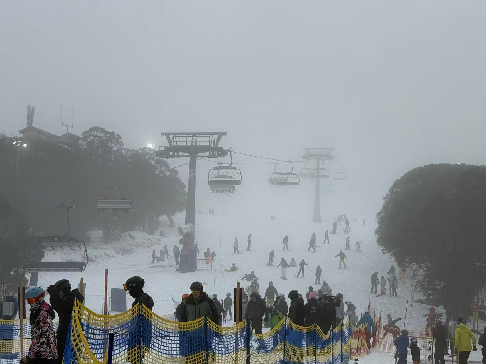 Ski slopes and chairlift activity at Mount Buller 2026